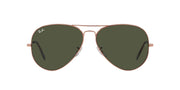 Ray-Ban Aviator RB3025 Sunglasses Batch 2 - Rose Gold/Green / 62 mm - 8056597855846