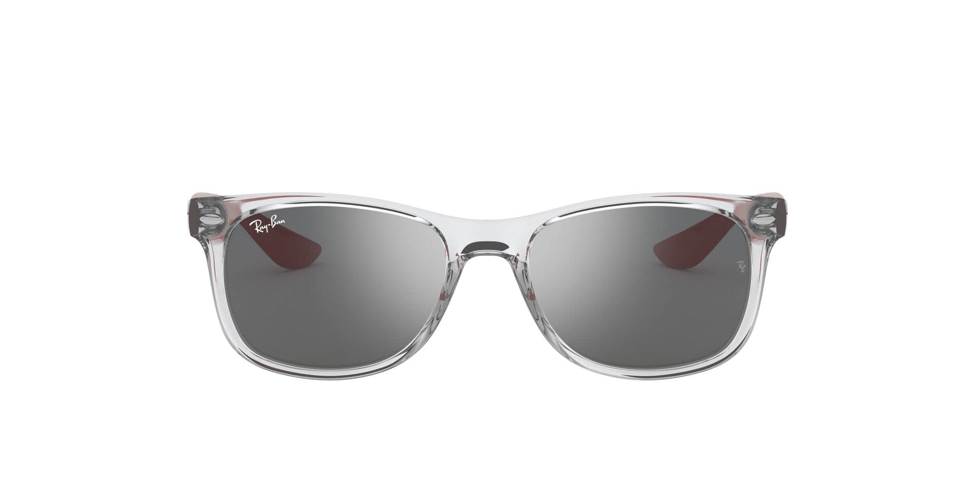 Ray-Ban Junior New Wayfarer RJ9052S Sunglasses - Transparent Grey/Grey Mirror Silver / 48 mm - 8056597186742