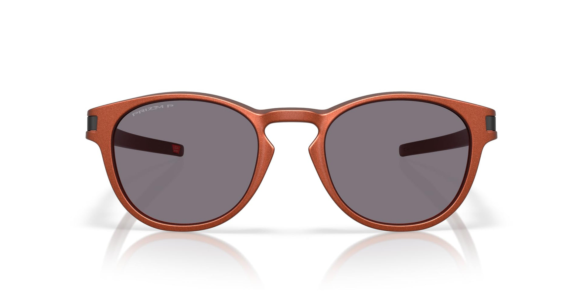 Oakley Latch Sunglasses - Fire Orange/Prizm Grey Polarized / 53 - 888392663986