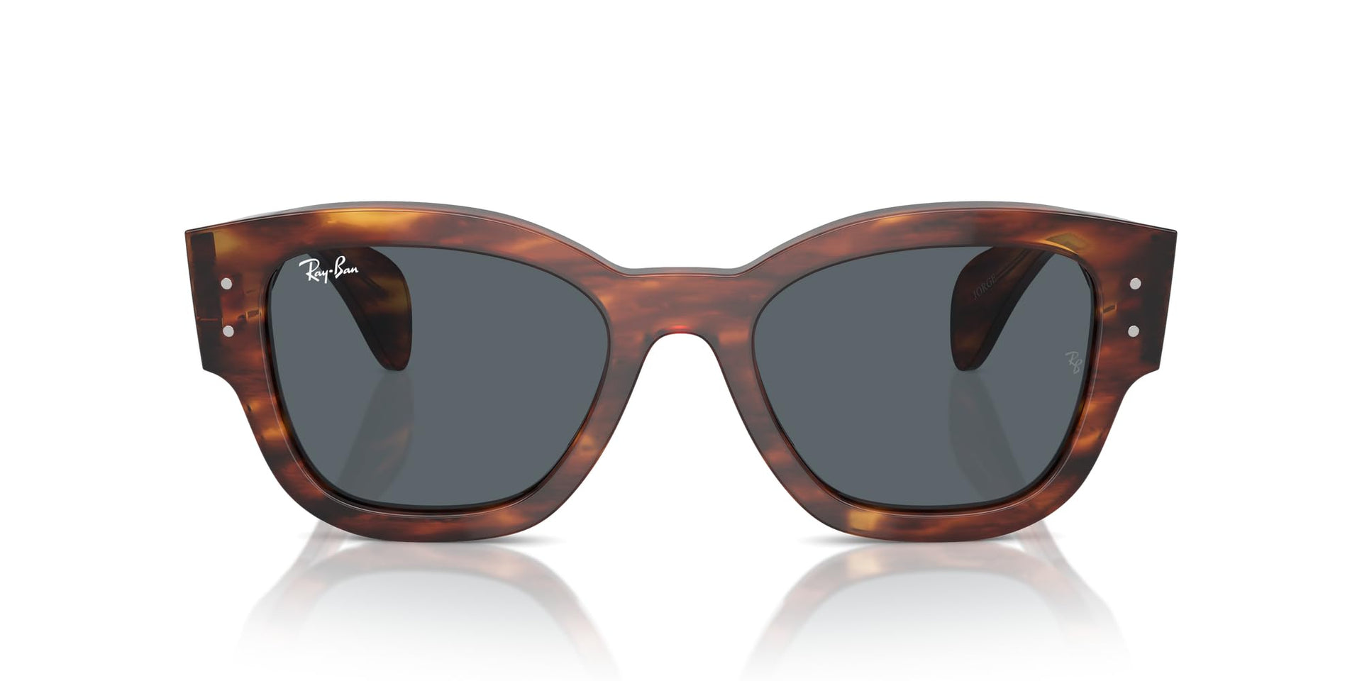 Ray-Ban Jorge RB7681S Sunglasses - Striped Havana/Blue / 52 mm - 8056262033753