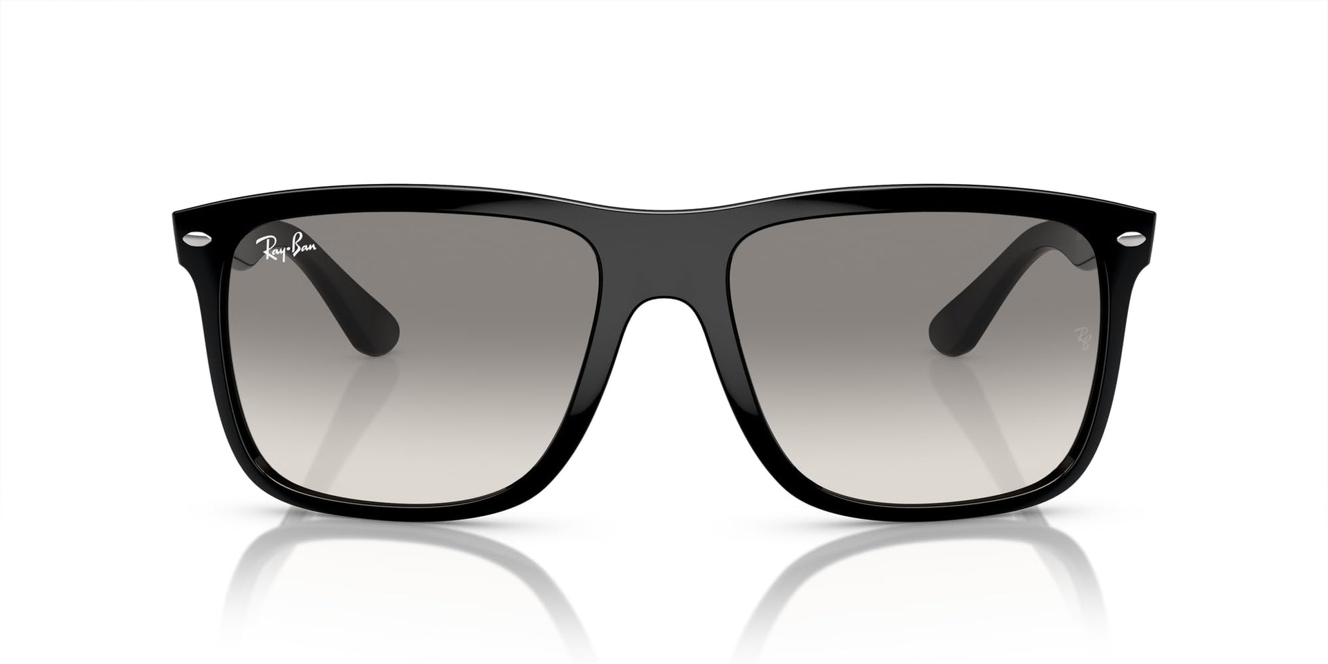 Ray-Ban Boyfriend Two RB4547 Sunglasses - Black/Clear Gradient Grey / 57 mm - 8056597939331