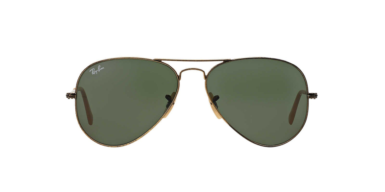 Ray-Ban Aviator RB3025 Sunglasses Batch 3 - Matte Antique Gold/Green / 62 mm - X001ST6BIN - Additional Image 1
