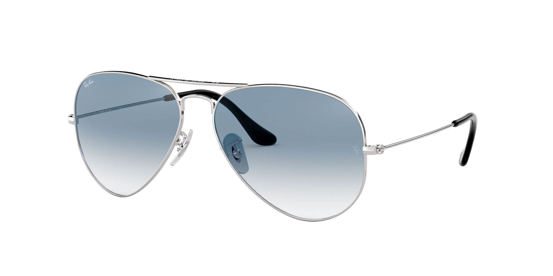 Ray-Ban Aviator RB3025 Sunglasses Batch 3 - Silver/Clear Gradient Blue / 58 mm - X001MOE1A9 - Additional Image 1