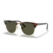 Ray-Ban Clubmaster Low Bridge Fit RB3016F Sunglasses - Tortoise on Gold / X-Large - 8053672790016