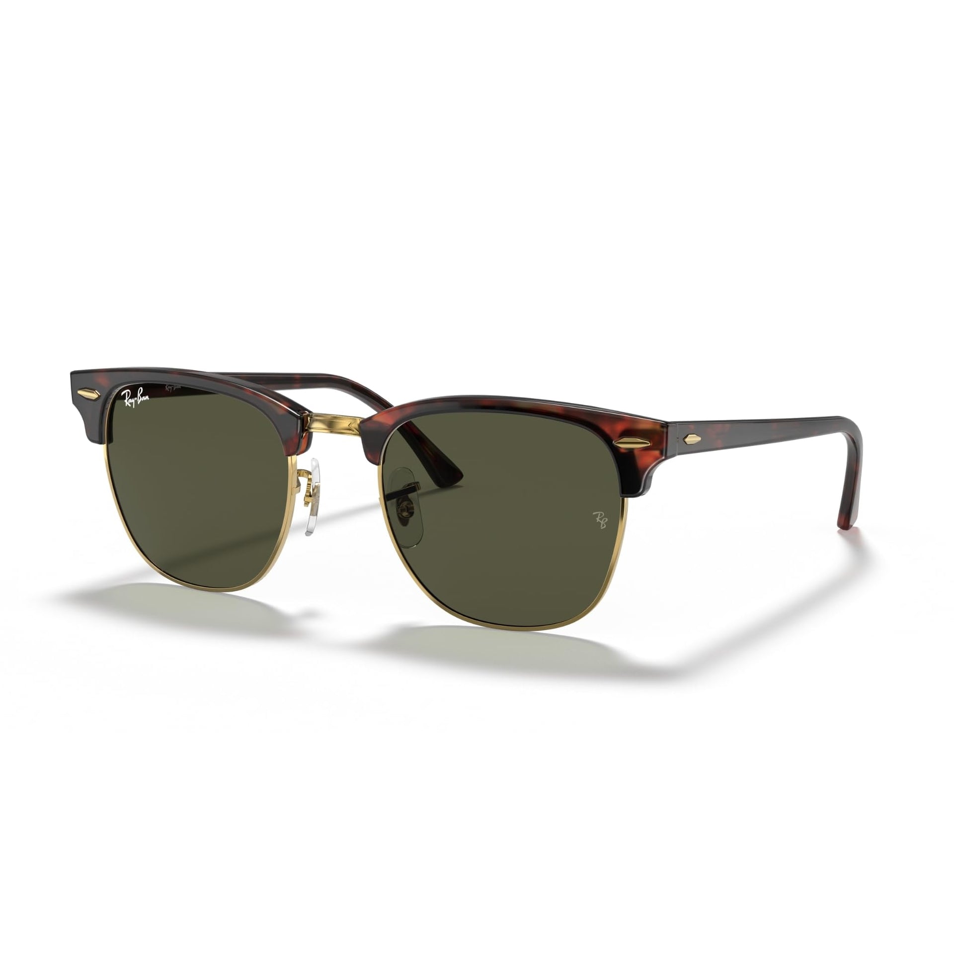 Ray-Ban Clubmaster Low Bridge Fit RB3016F Sunglasses - Tortoise on Gold / X-Large - 8053672790016
