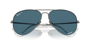 Ray-Ban Aviator Titanium RB8089 Sunglasses - Gunmetal/Polarized Blue / 58 mm - 8056262031728 - Additional Image 4