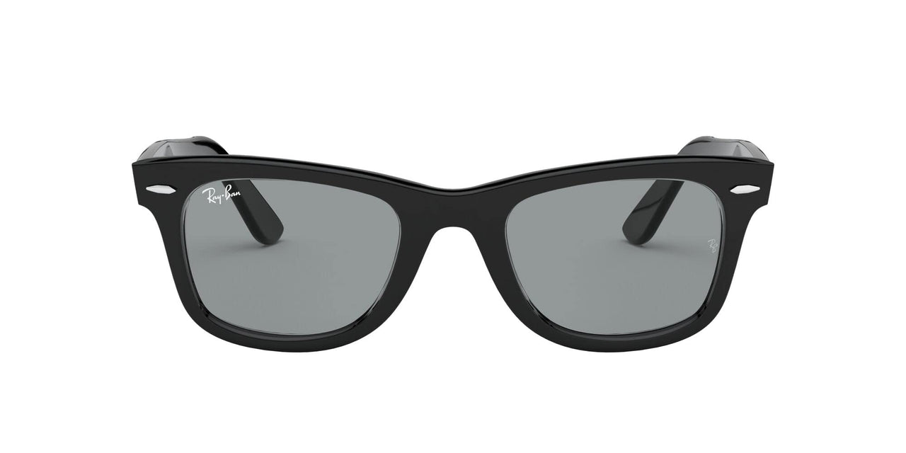 Ray-Ban Original Wayfarer Low Bridge Fit RB2140F Sunglasses - Black/Green / 52 mm - 8056597296601
