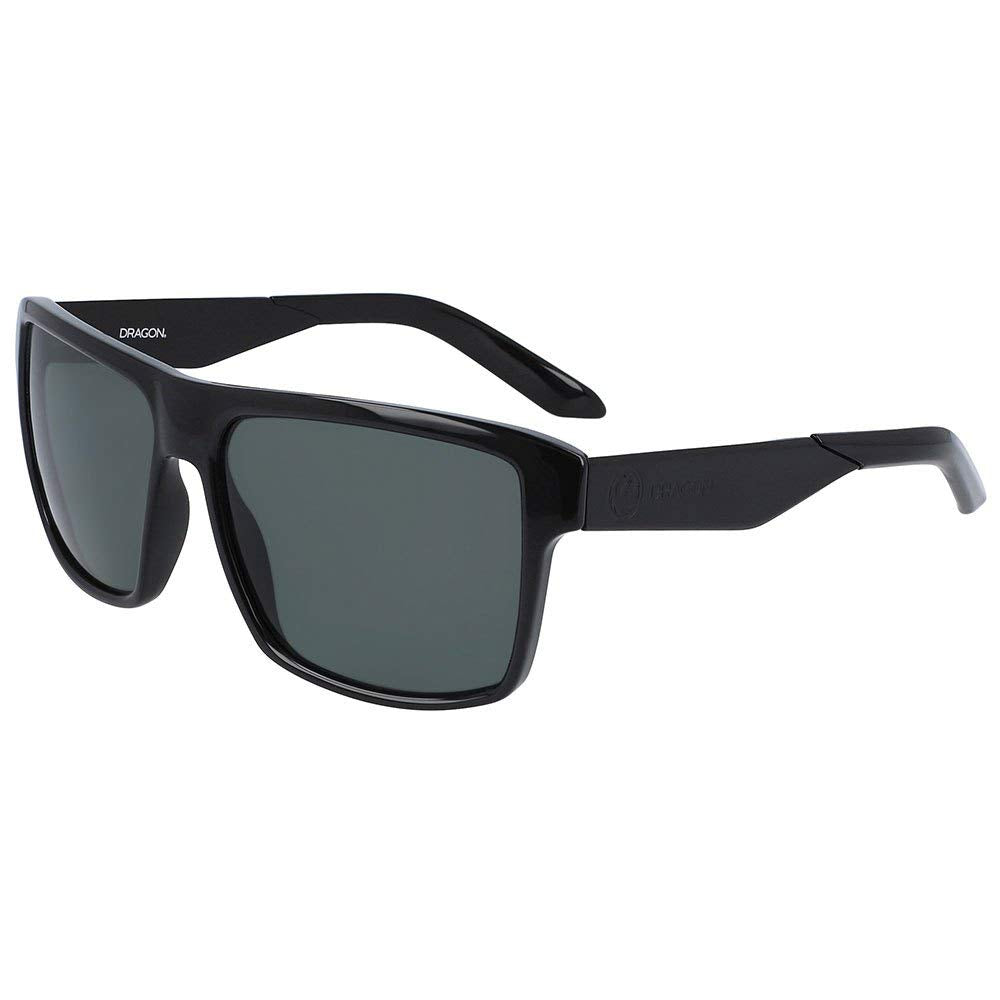 Dragon Space Lumalens sunglasses, shiny black frame with dark square lenses