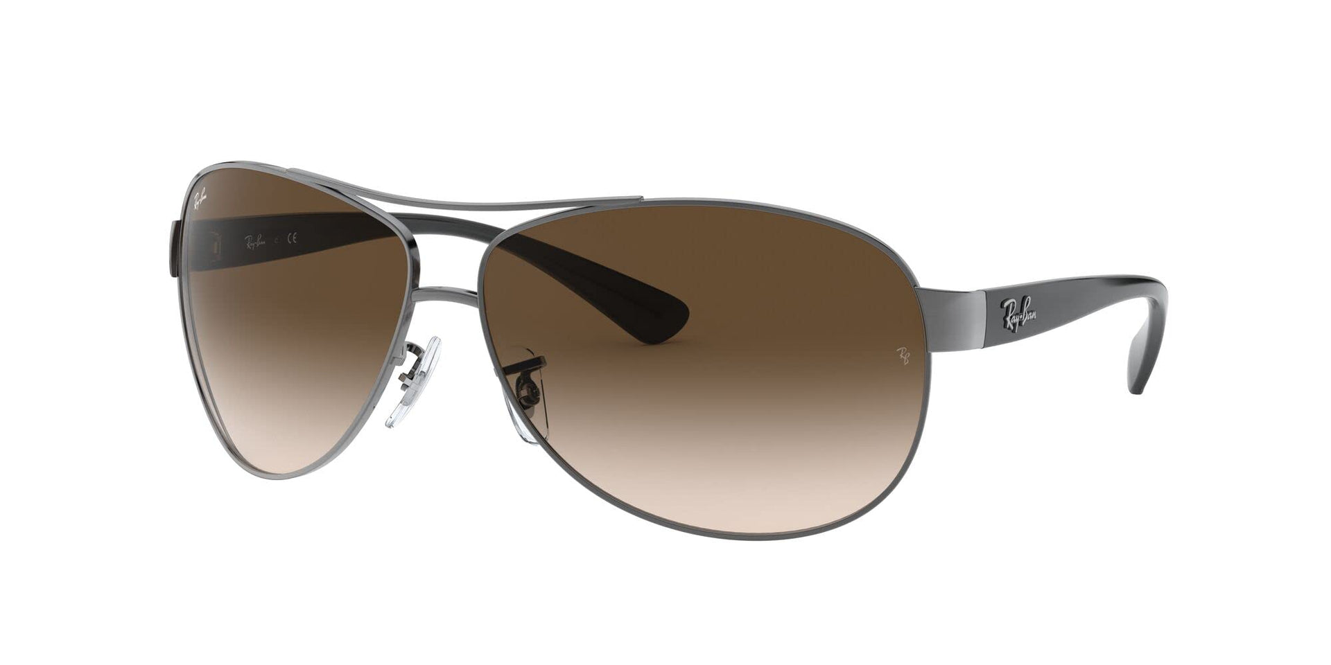 Ray-Ban Aviator RB3386 Sunglasses - Gunmetal/Brown Gradient Dark Brown / 63 mm - 805289204336 - Additional Image 1