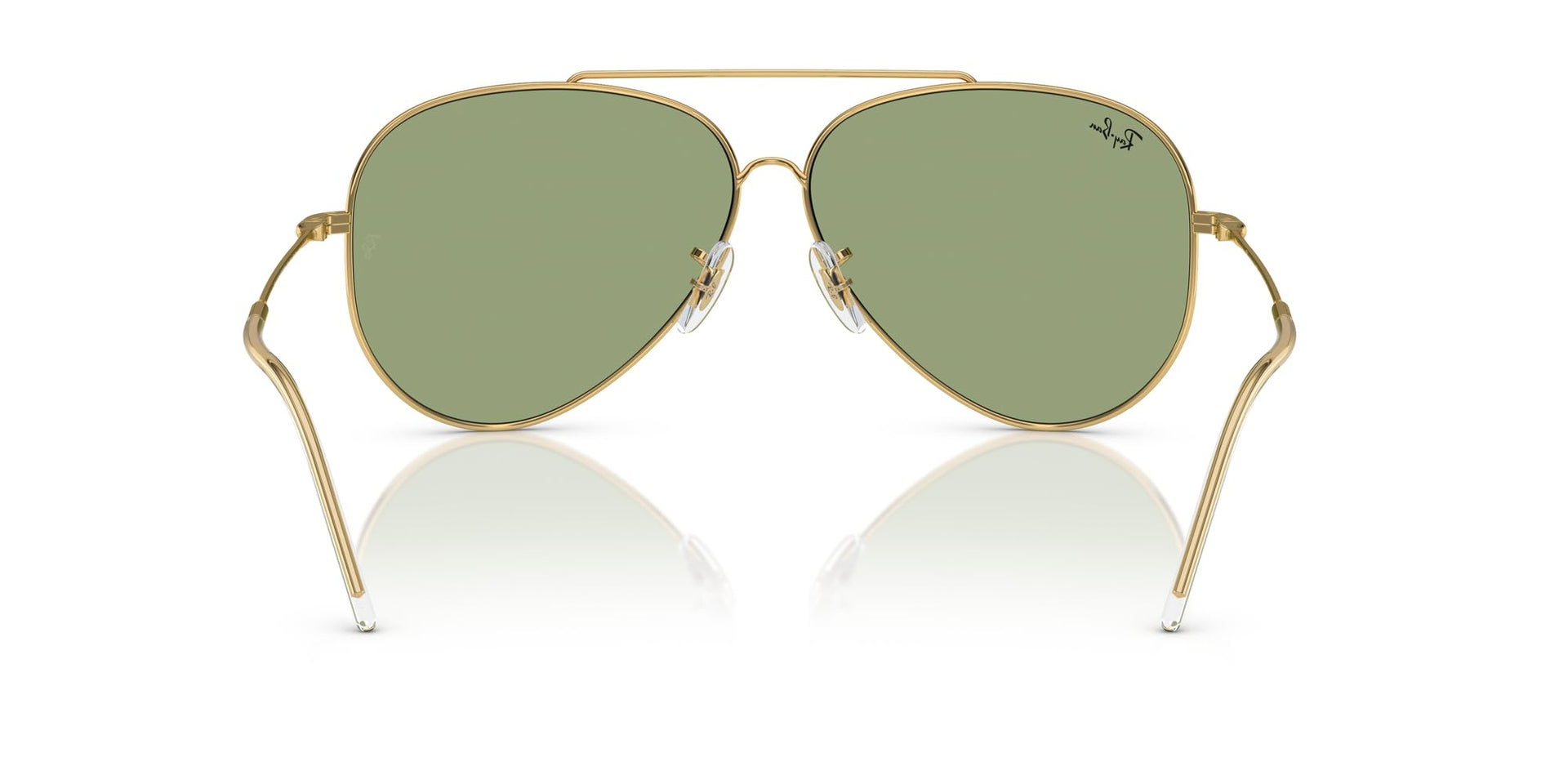 Ray-Ban Aviator Reverse RBR0101S Sunglasses - Gold/Green / 59 mm - X0045V0KLP - Additional Image 3