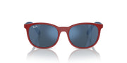 Ray-Ban RJ9079S Sunglasses - Red on Rubber Blue/Dark Blue Mirrored Blue / 49 mm - 8056262047798