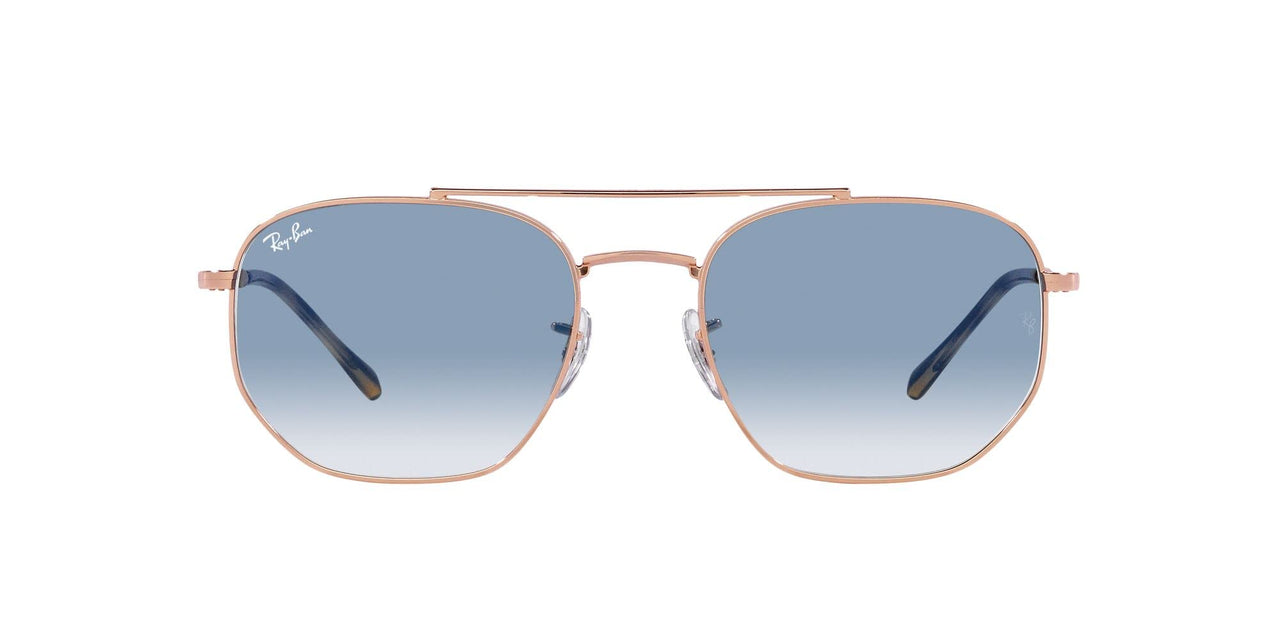 Ray-Ban RB3707 Sunglasses - Rose Gold/Clear Gradient Blue / 54 mm - 8056597834315