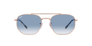 Ray-Ban RB3707 Sunglasses - Rose Gold/Clear Gradient Blue / 57 mm - 8056597834322