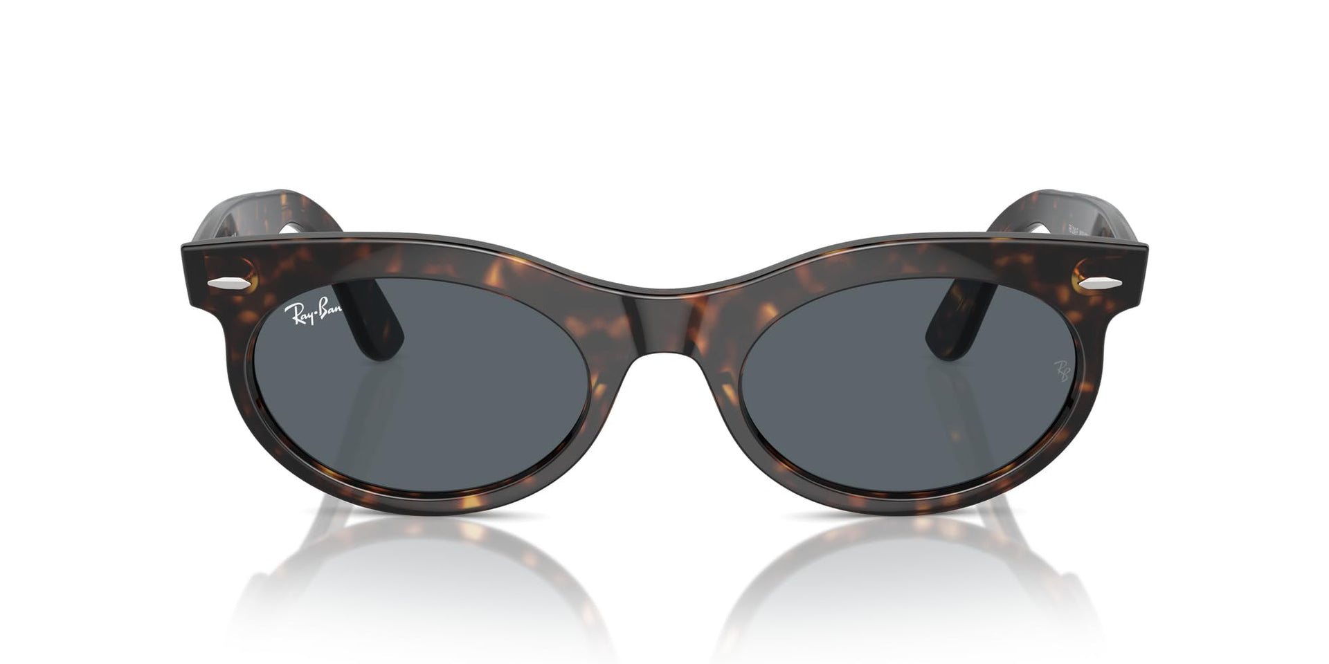 Ray-Ban Wayfarer Oval Low Bridge Fit RB2242F Sunglasses - Havana/Blue / 53 mm - 8056262048290