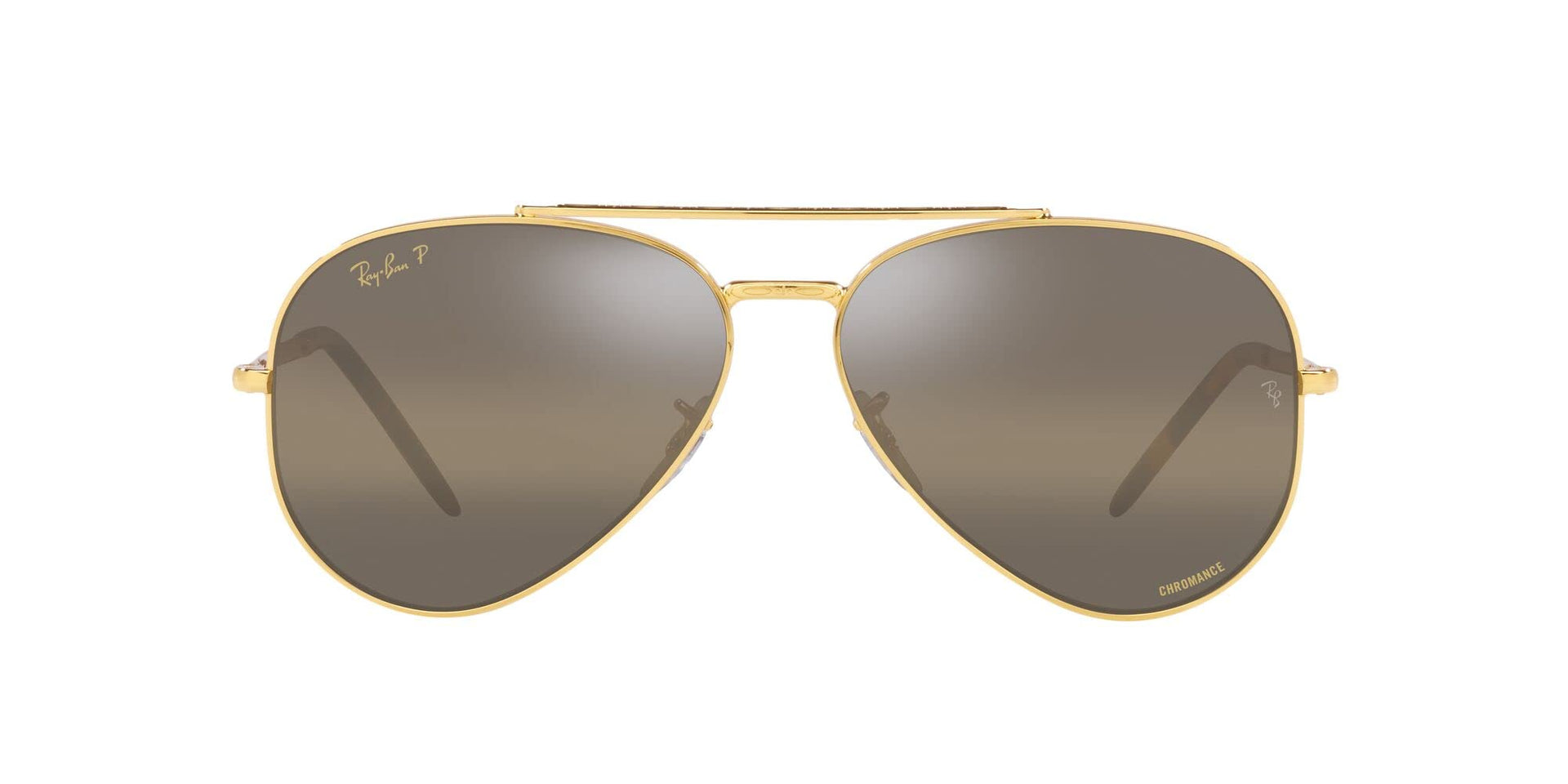 Ray-Ban New Aviator RB3625 Sunglasses - Legend Gold/Polarized Clear Gradient Dark Brown / 58 mm - 8056597665070
