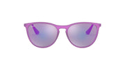 Ray-Ban Junior Erika RJ9060S Sunglasses - Violet Fluorescent Transparent Rubber/Grey Mirrored Violet / 50 mm - 8053672291667