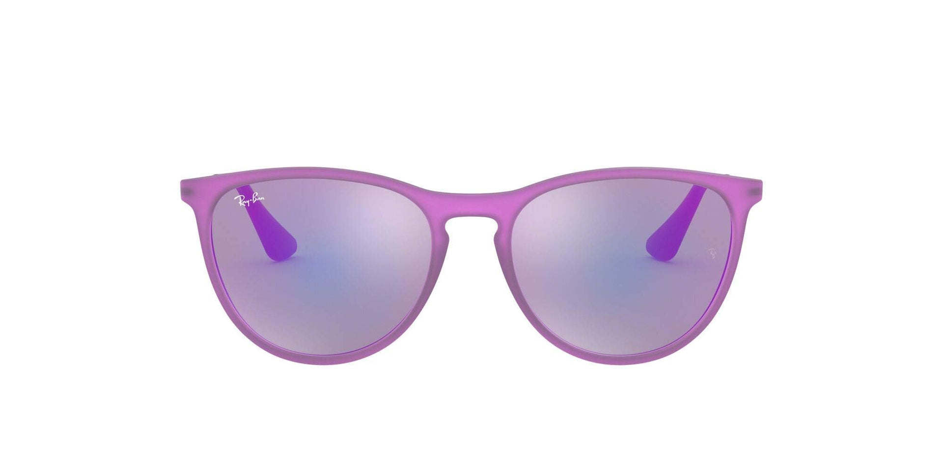 Ray-Ban Junior Erika RJ9060S Sunglasses - Violet Fluorescent Transparent Rubber/Grey Mirrored Violet / 50 mm - 8053672291667