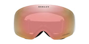 Pink-tinted snow goggles with Prizm rose-mirror lens and white frame