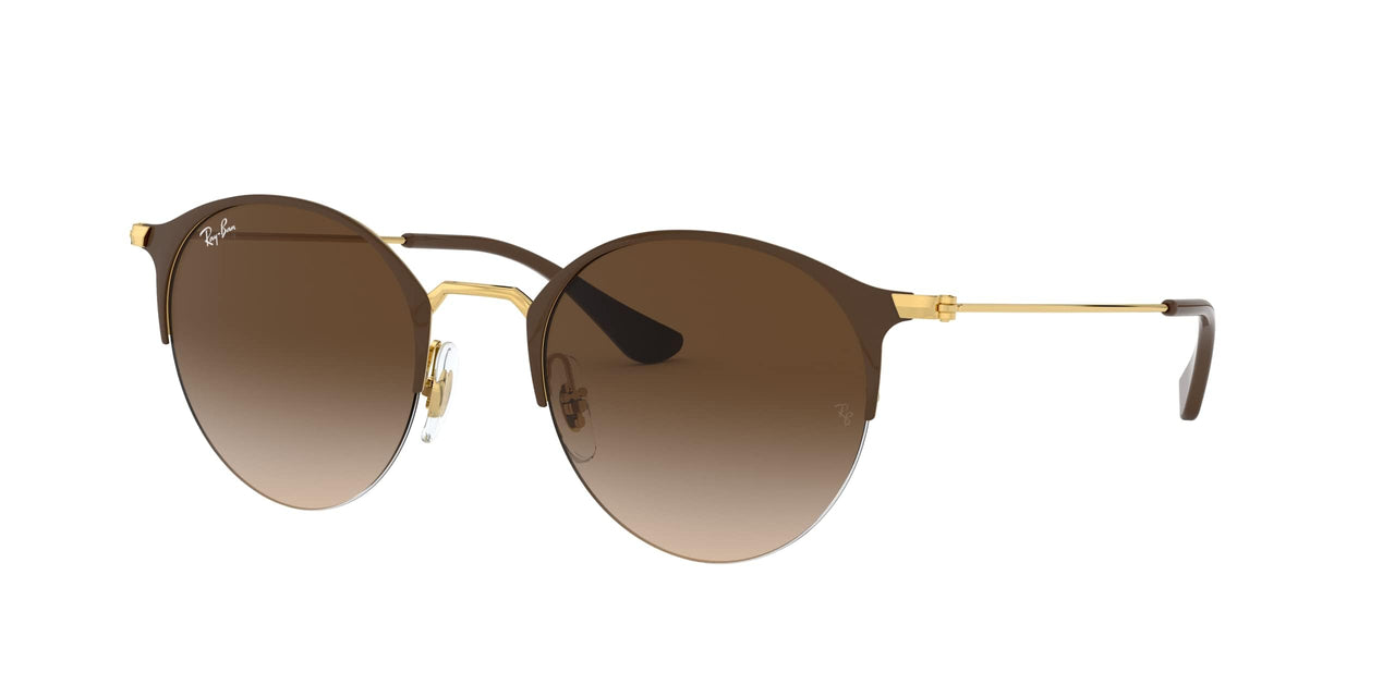 Ray-Ban RB3578 Sunglasses - Brown on Gold/Brown Gradient Dark Brown / 50 mm - 8053672771169