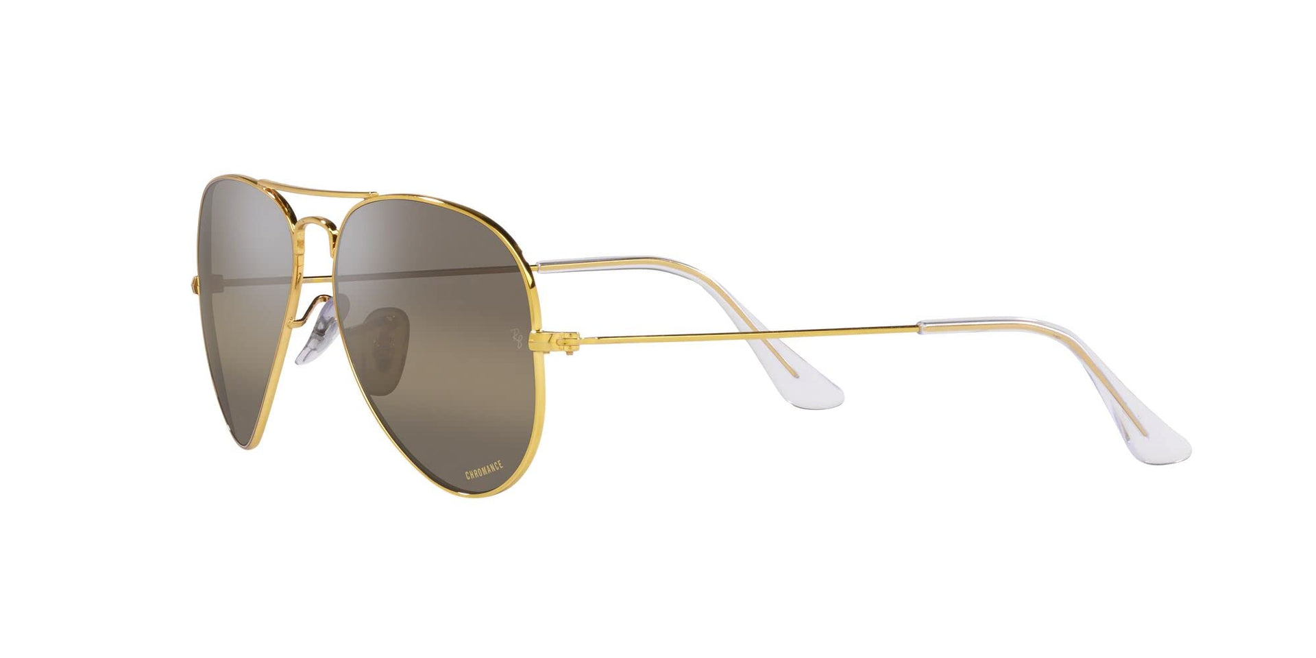 Ray-Ban Aviator RB3025 Sunglasses Batch 3 - Legend Gold/Polarized Clear Gradient Dark Brown / 55 mm - X0037J8PR7 - Additional Image 2