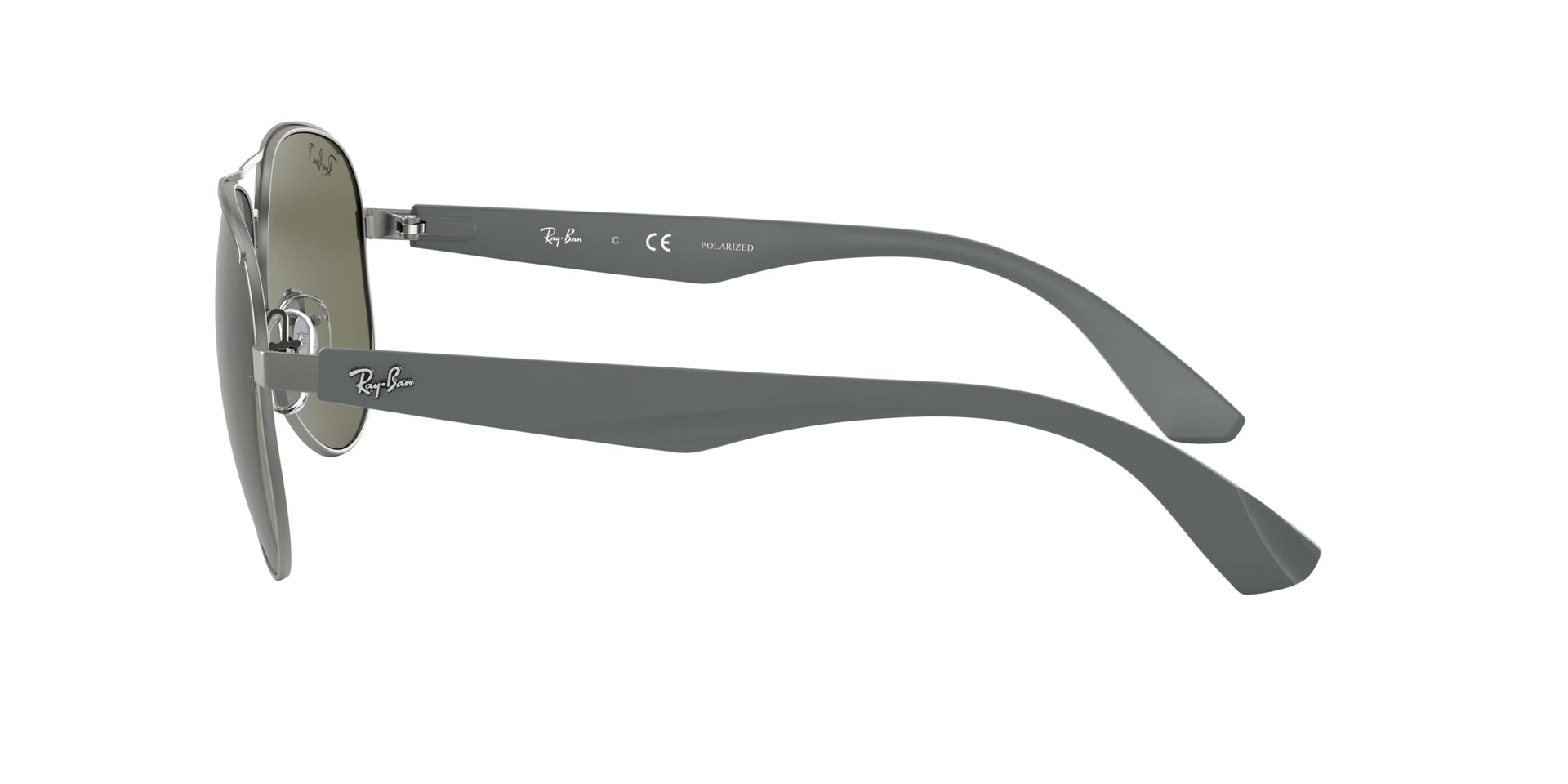 Ray-Ban Aviator RB3523 Sunglasses - Matte Gunmetal/Polarized Green / 59 mm - 8053672320442 - Additional Image 1