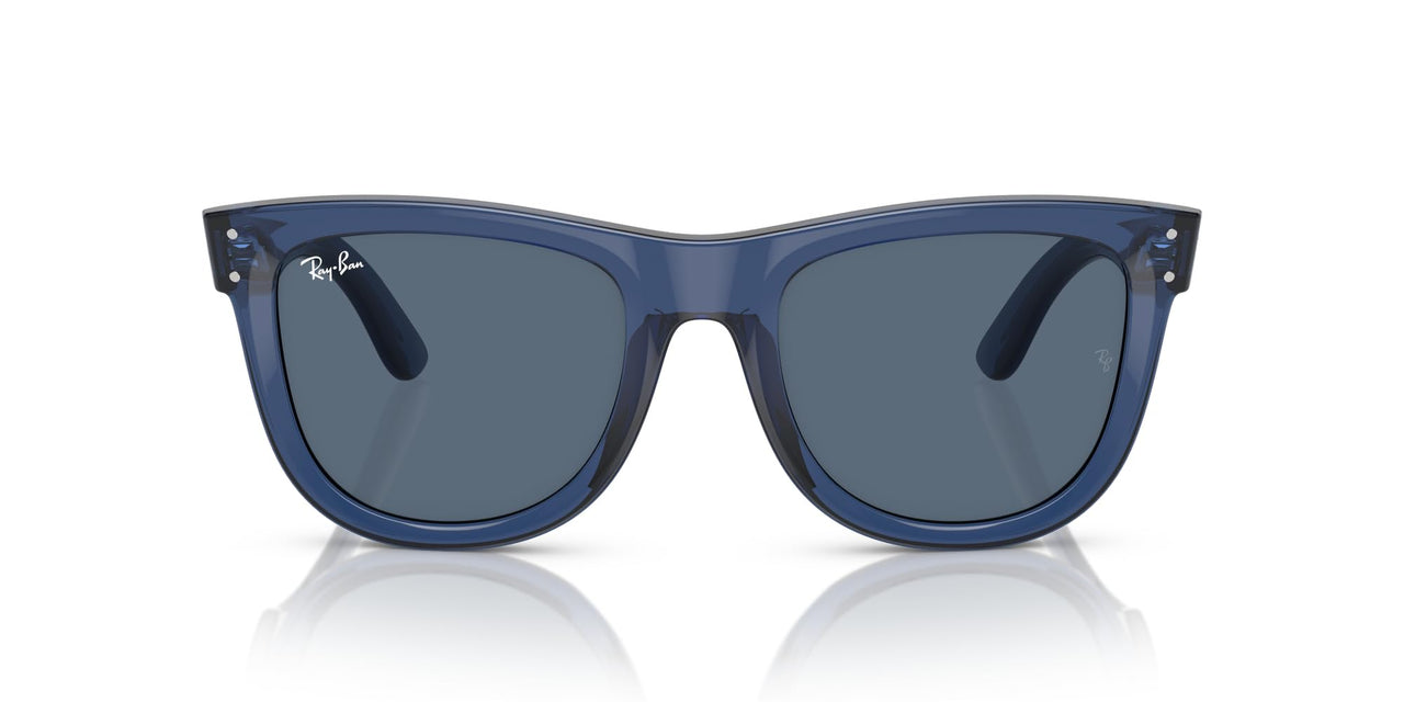 Ray-Ban Wayfarer Reverse Low Bridge Fit RBR0502SF Sunglasses - Transparent Navy Blue/Dark Blue / 53 mm - 8056262094853