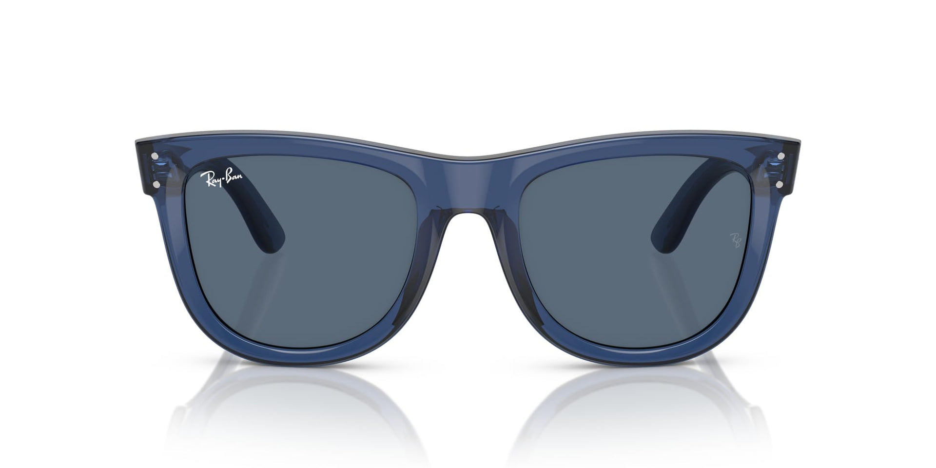 Ray-Ban Wayfarer Reverse Low Bridge Fit RBR0502SF Sunglasses - Transparent Navy Blue/Dark Blue / 53 mm - 8056262094853