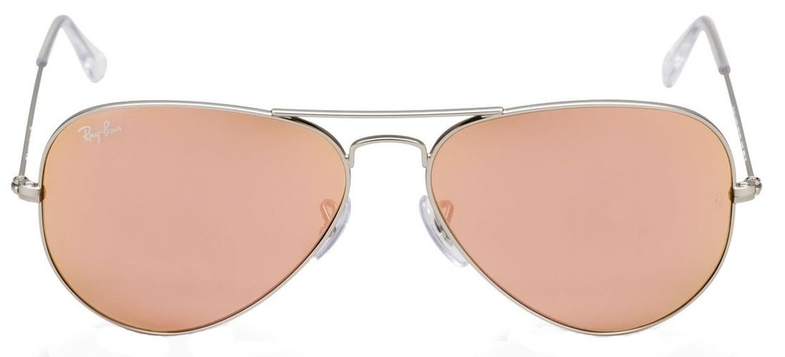 Ray-Ban Aviator RB3025 Sunglasses Batch 2 - Matte Silver Frame/Pink Mirror Lens / 55 mm - X001CBPJVR - Additional Image 1