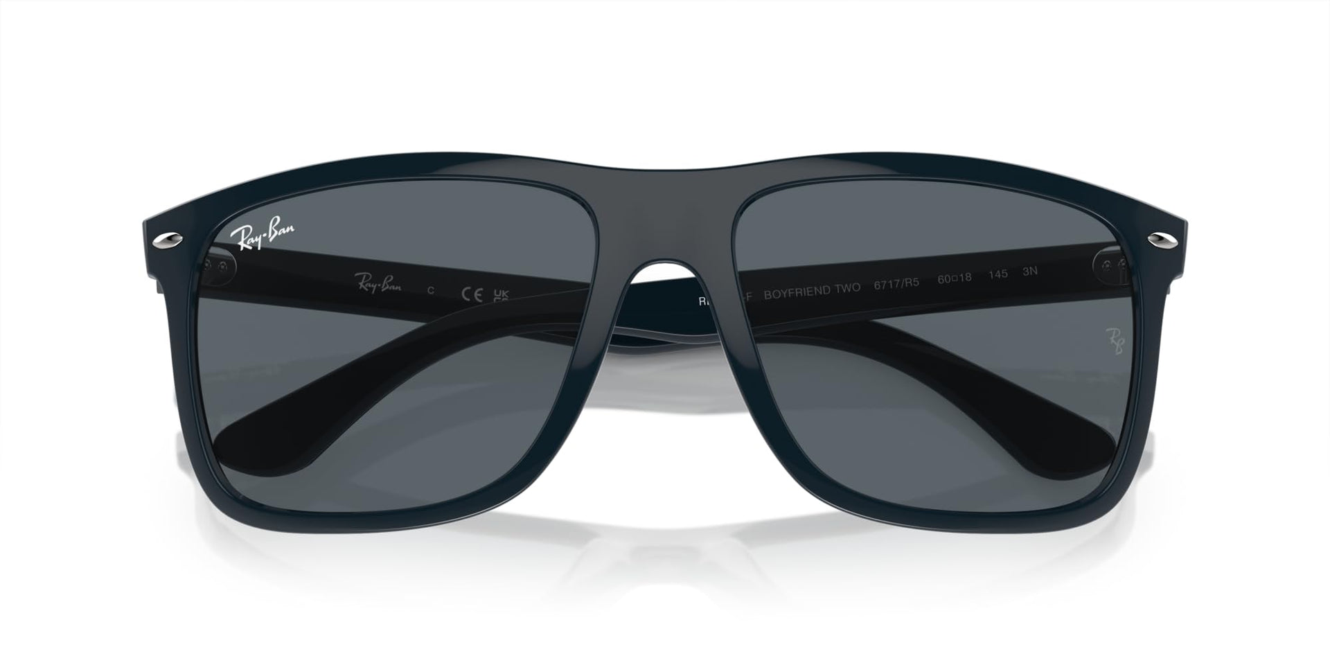 Ray-Ban Boyfriend Two RB4547F Sunglasses - Blue/Blue / 60 mm - X0043MRYM9 - Additional Image 5