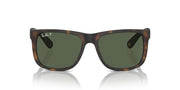 Ray-Ban Justin Low Bridge Fit RB4165F Sunglasses - Rubber Havana/Dark Green Polarized / 55 mm - 8056262094808