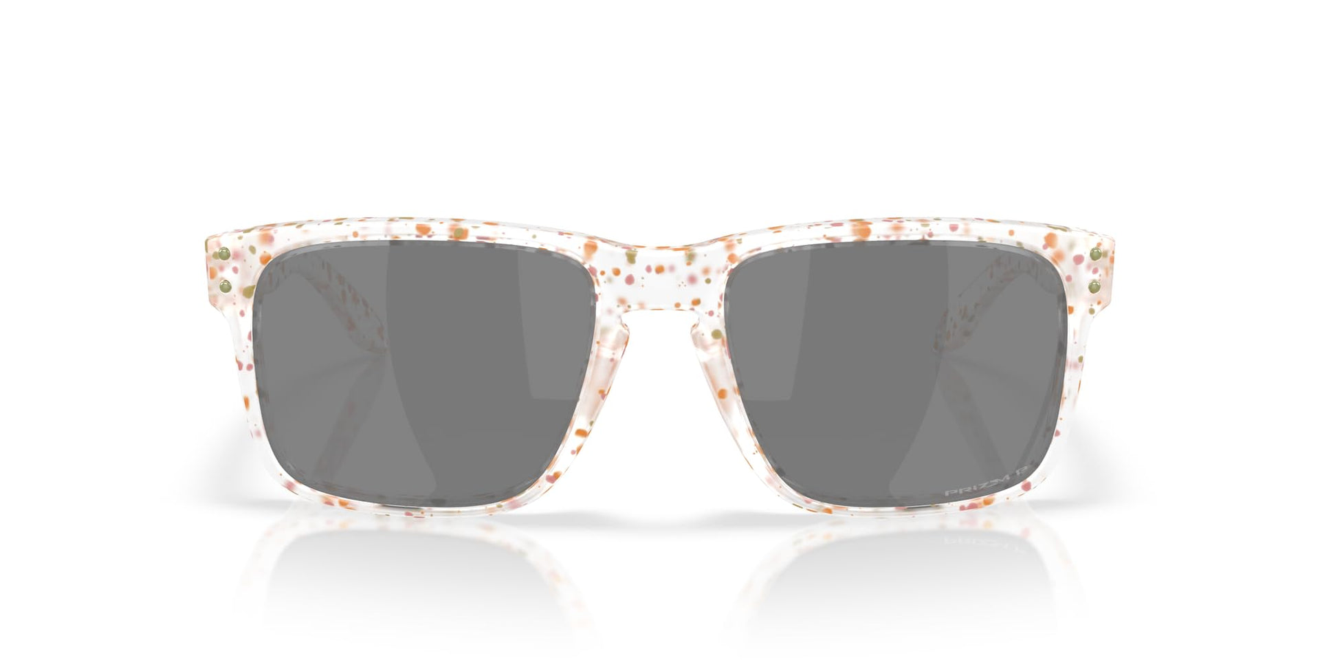 Oakley Holbrook Low Bridge Fit Sunglasses - Matte Clear Terrazo/Prizm Black Polarized / 56 Mm - 888392665652