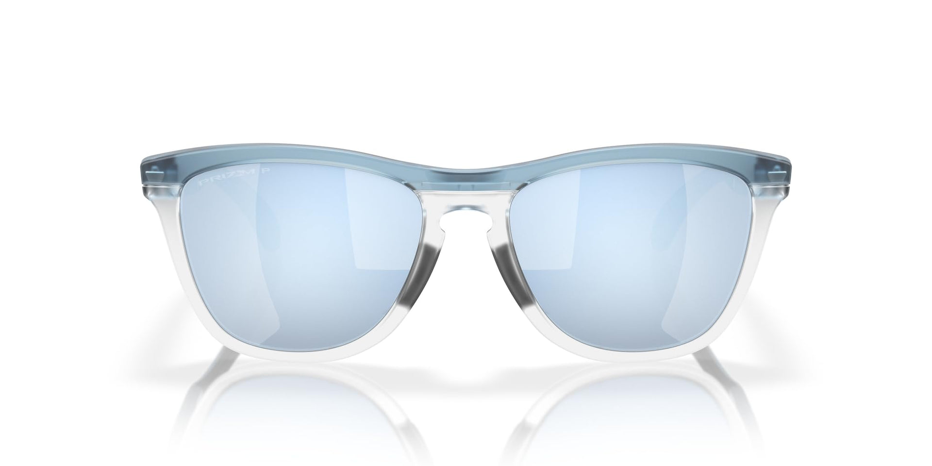 Oakley Frogskins Range Sunglasses - Transparent Stonewash/Clear/Prizm Deep Water Polarized / Large - 888392611710