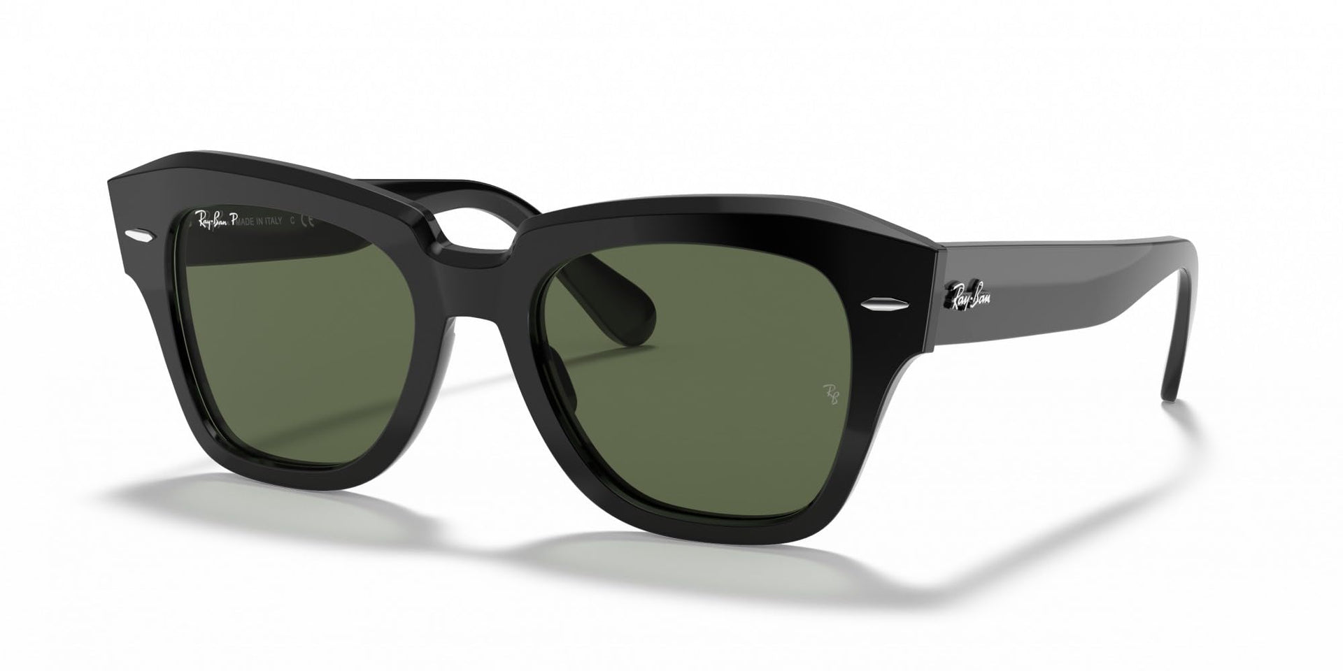 Ray-Ban State Street RB2186 Sunglasses - Black/G-15 Green Polarized / 49 mm - 8056597214377