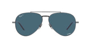 Ray-Ban Aviator Titanium RB8225 Sunglasses - Gunmetal/Polarized Blue / 58 mm - X0037JCMNF