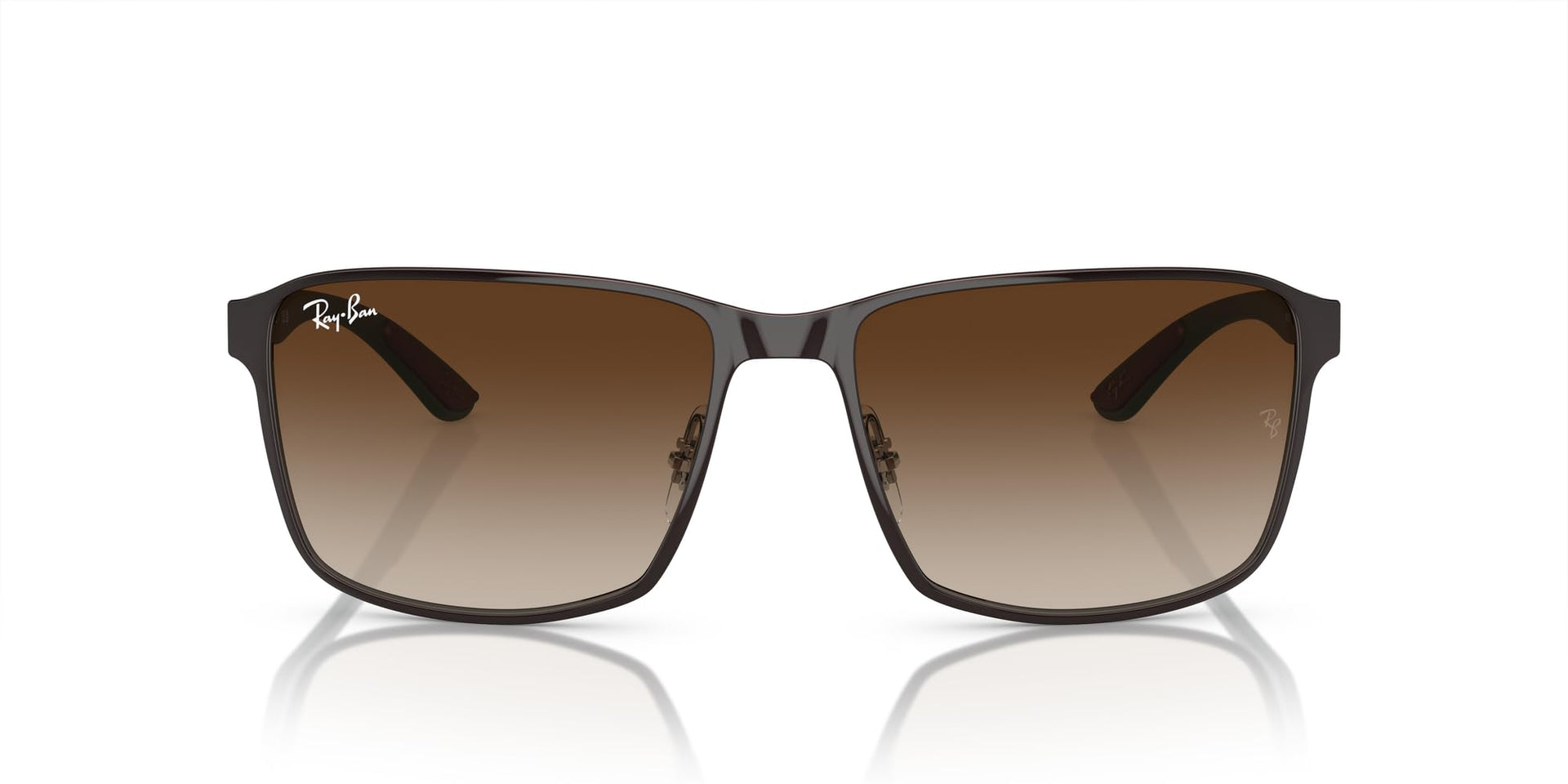 Ray-Ban RB3721 Sunglasses - Brown on Gunmetal/Brown Gradient Dark Brown / 59 mm - 8056597936644