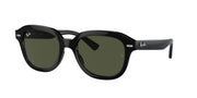 Ray-Ban Erik Low Bridge Fit RB4398F Sunglasses - Black/Green / 53 mm - 8056597852005