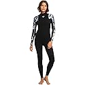 Roxy Womens 3/2mm Elite XT ST Printed Front Zip Fullsuit - True Black Black Flowers / 12