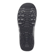 Men's black snowboard boot outsole with deep traction tread