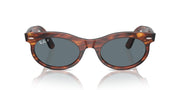 Ray-Ban Wayfarer Oval RB2242 Sunglasses - Striped Havana/Dark Blue Polarized / 53 mm - 8056262030882