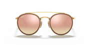 Ray-Ban Double Bridge RB3647N Sunglasses - Gold/Brown Gradient Mirrored Pink / 51 mm - 8053672737639