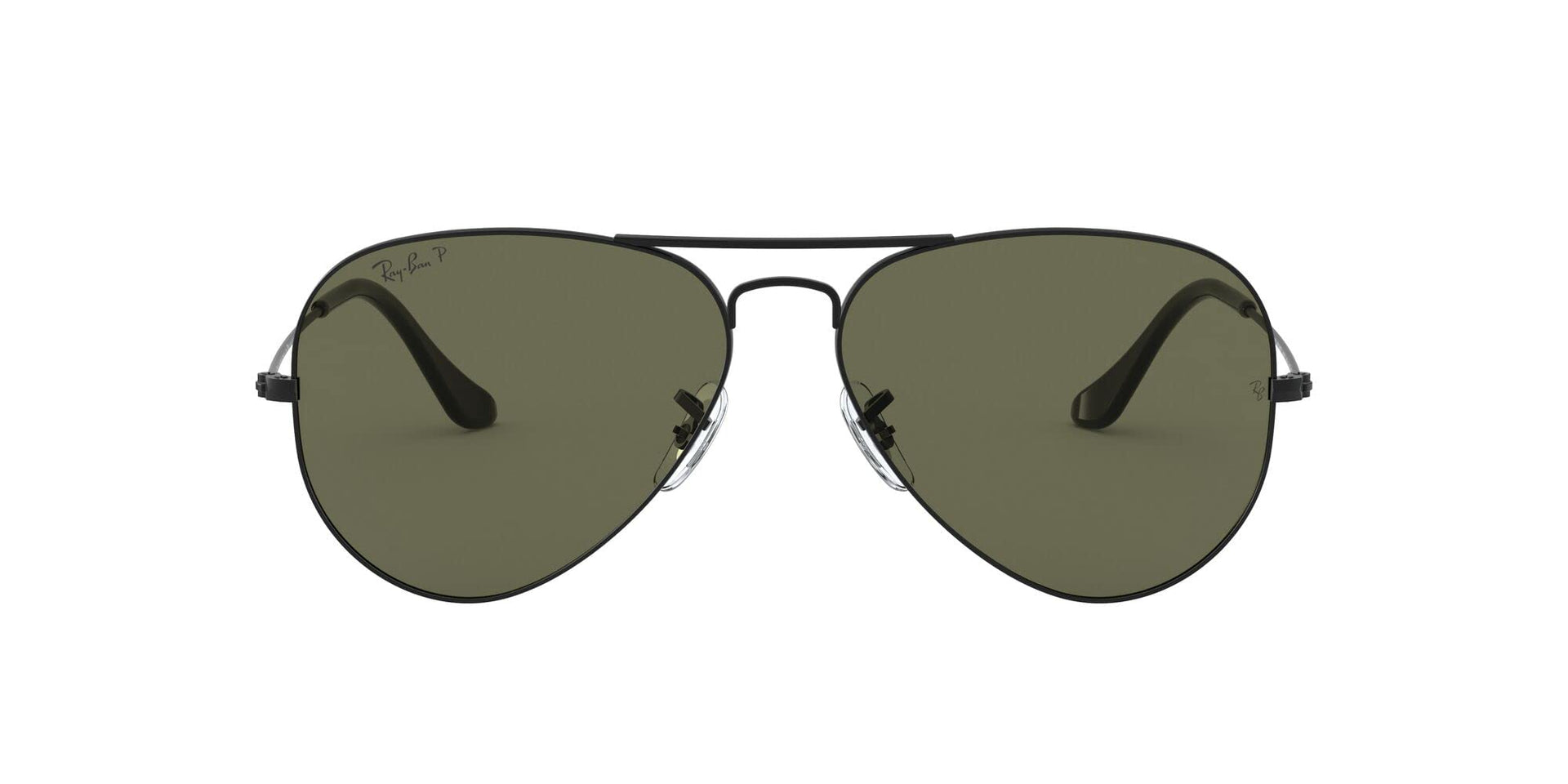 Ray-Ban Aviator RB3025 Sunglasses - Matte Black/Polarized G-15 Green / 58 mm - X001Z43ZPN