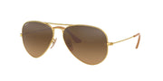 Ray-Ban Aviator RB3025 Sunglasses Batch 3 - Matte Gold/Polarized Brown Gradient / 55 mm - X002U972ND - Additional Image 1