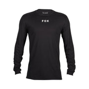 Men's Fox Racing long-sleeve prem tee, black back FOX logo near neckline