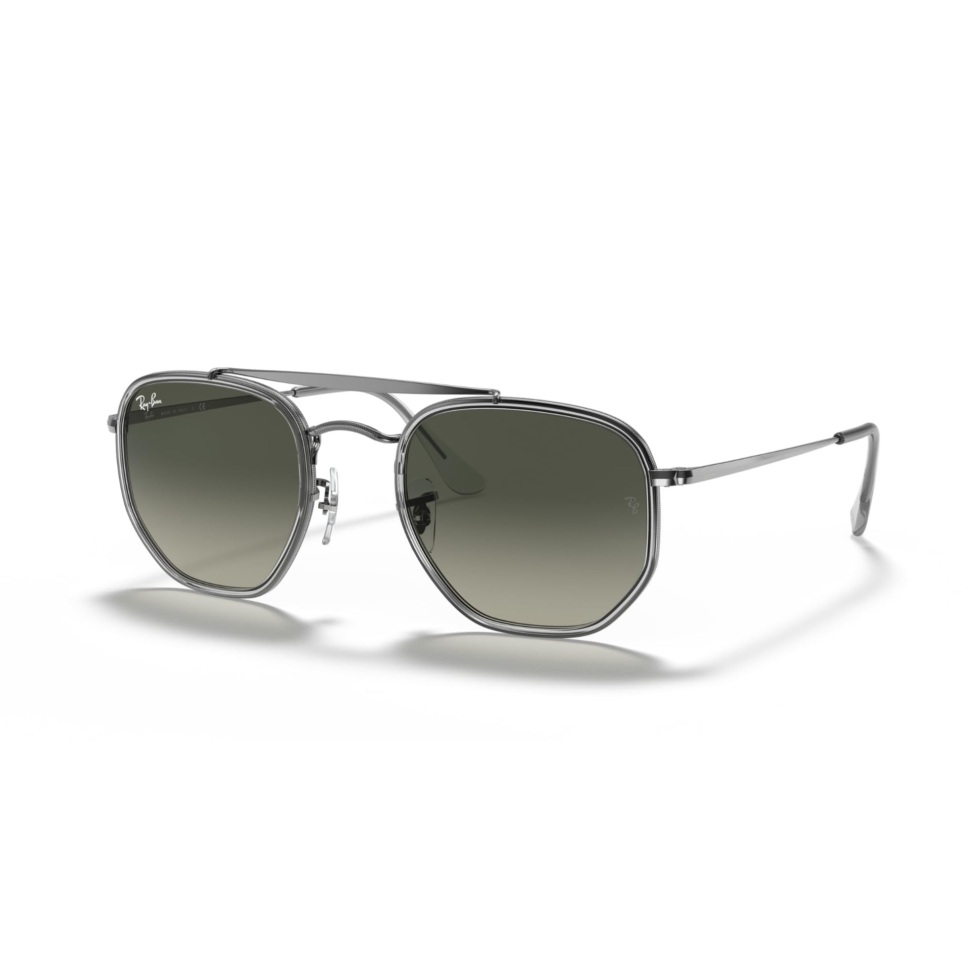 Ray-Ban The Marshal II Hexagonal RB3648M Sunglasses - Gunmetal / Grey Gradient / M/L - 8056597073219