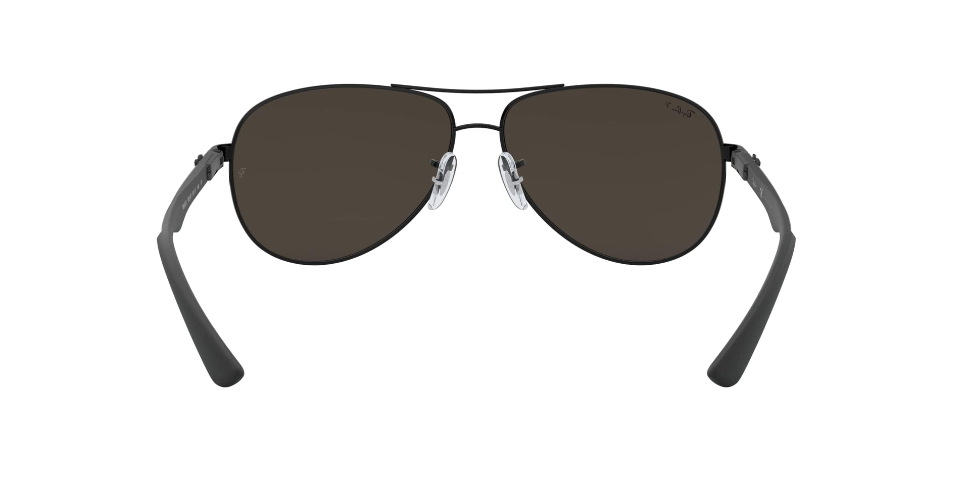 Ray-Ban Carbon Fiber Aviator RB8313 Sunglasses - Black/Polarized Grey Mirror Black / 61 mm - 8053672346299 - Additional Image 3