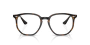 Sunglasses with dark tortoiseshell frame and clear lenses, centered front view.