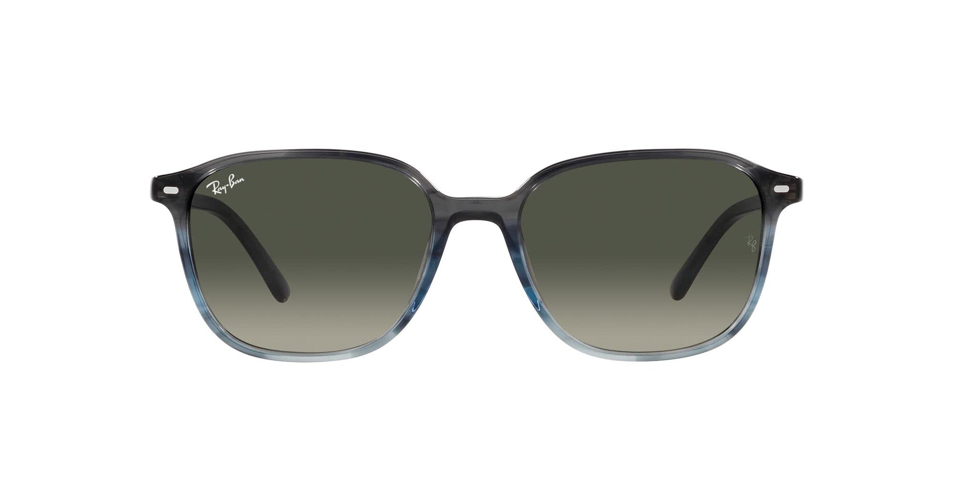 Ray-Ban Leonard Low Bridge Fit RB2193F Sunglasses - Striped Grey Gradient Blue/Gradient Grey / 55 mm - 8056597860963
