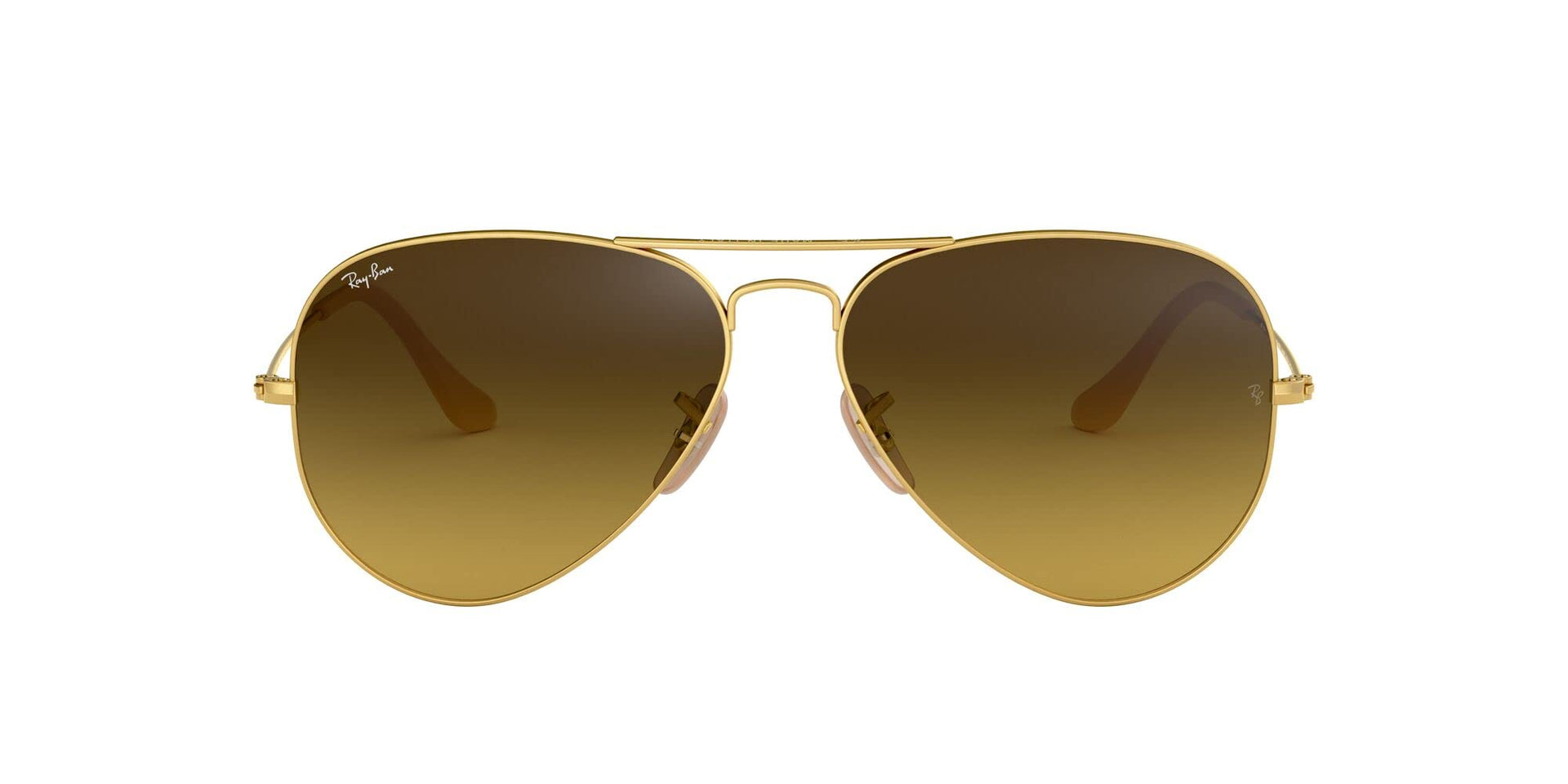 Ray-Ban Aviator RB3025 Sunglasses Batch 2 - Matte Gold/Brown Gradient Dark Brown / 58 mm - X001CPLNJF