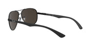 Ray-Ban Carbon Fiber Aviator RB8313 Sunglasses - Black/Polarized Grey Mirror Black / 61 mm - 8053672346299 - Additional Image 4