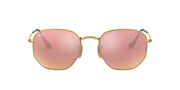 Ray-Ban Hexagonal Flat RB3548N Sunglasses - Gold/Copper Mirrored / 54 mm - 8053672689693
